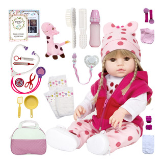 Boneca Reborn Girafa 100% Silicone + Itens Bolsa Maternidade Boneca Reborn Girafa 100% Silicone + Itens Bolsa Maternidade