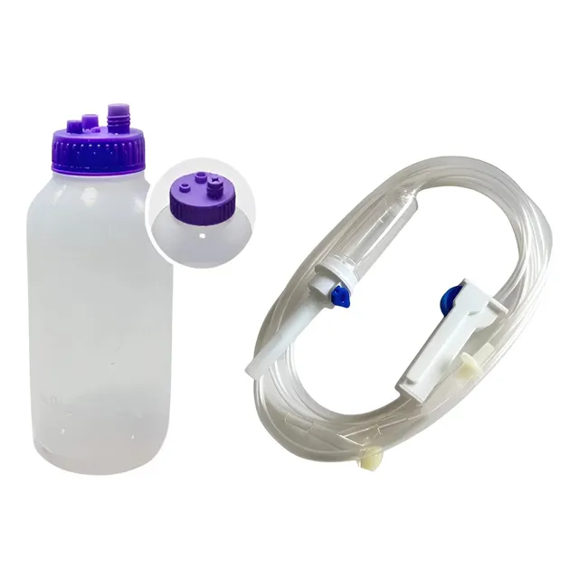 Pack Frasco Alimentacion Enteral 650 Ml + Guias V14 X5 Uni