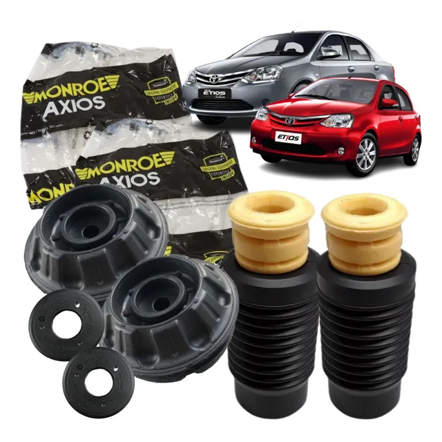 Kit 2 Coxim Batente Dianteiro Toyota Etios -  Monroe Axios