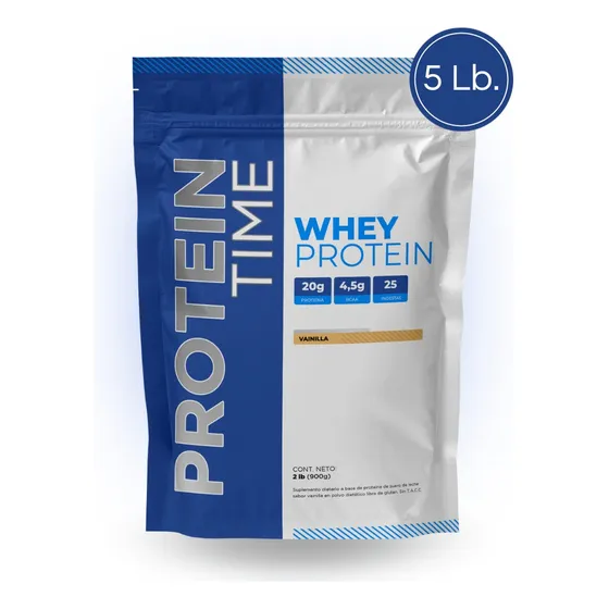 Whey Protein 5 Lb(2,270kg) - Protein Time Proteina Sabor Vainilla