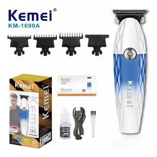 Kemei Máquina De Corte E Acabamento Kemei Profissional Km 1690a Azul 127/220v