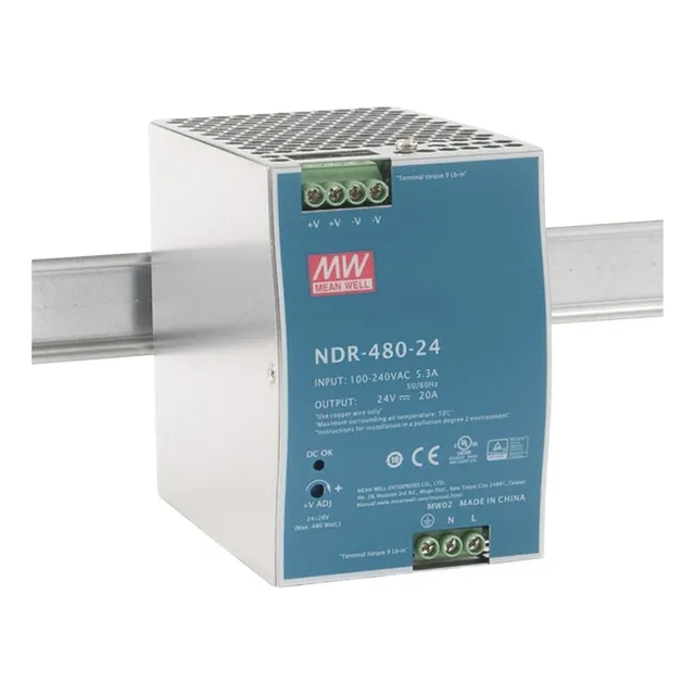 Fuente De Poder 480w Salida 24 Vcc Para Montaje En Riel Din