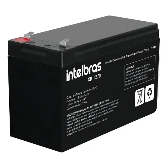Bateria Vrla Intelbras Xb 1270 12v 7,0 Ah