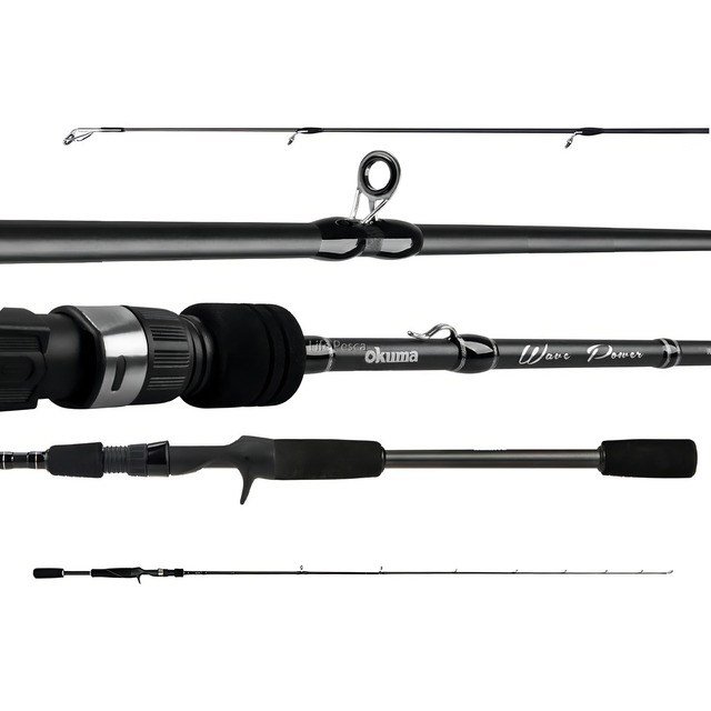 Vara Leve 1,90mts P/ Carretilha Wave Power 6'3 17lb - Okuma Cor Preto Vara Leve 1,90mts P/ Carretilha Wave Power 6'3 17lb - Okuma Cor Preto