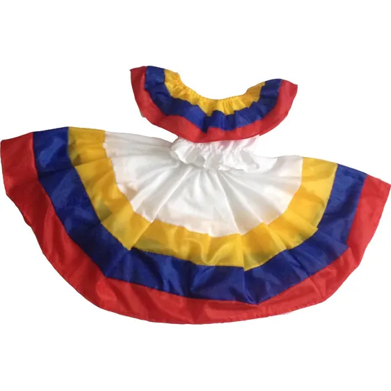 Traje Típico Venezuela Tricolor Niñas