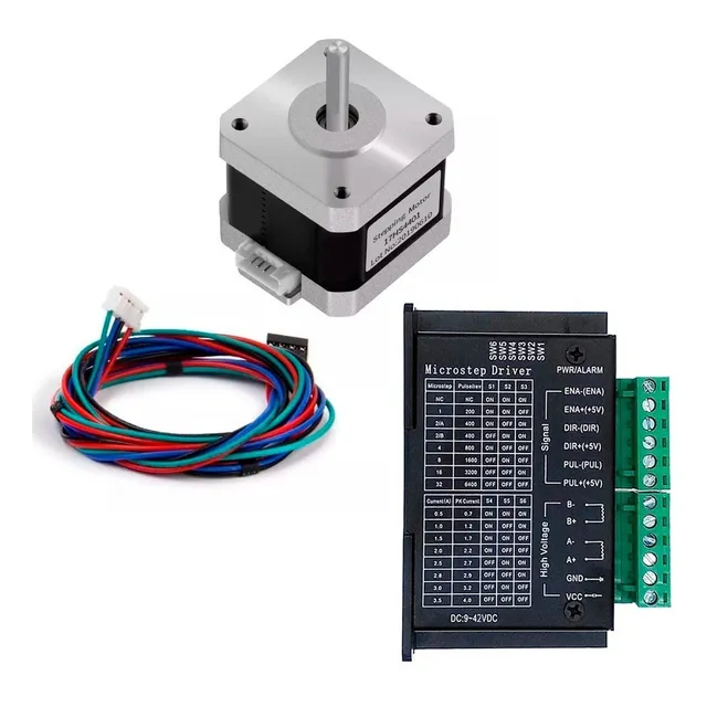Nema 17 Motor A Pasos 4kg/cm 1.7a Bipolar + Driver Tb6600 4a