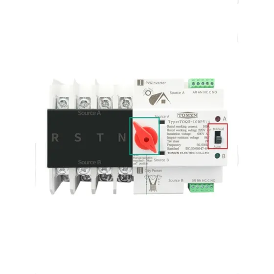 Ats Transferencia Automatica P/ Inversor 4 Polos 125 A 220v