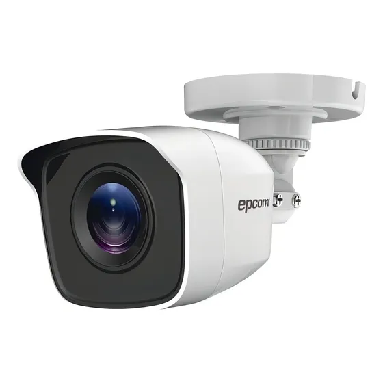 Epcom Cámara Metalica de seguridad B8-TURBO-G2W 2.8mm Turbo HD con resolución de 2MP Gran Angular 103° IR Inteligente Para Vision Nocturna Ideal Para Uso Exterior