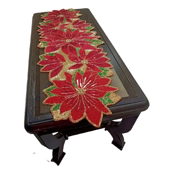 Diseño Flor Hecho Mano Cuenta Camino Mesa Para Centro