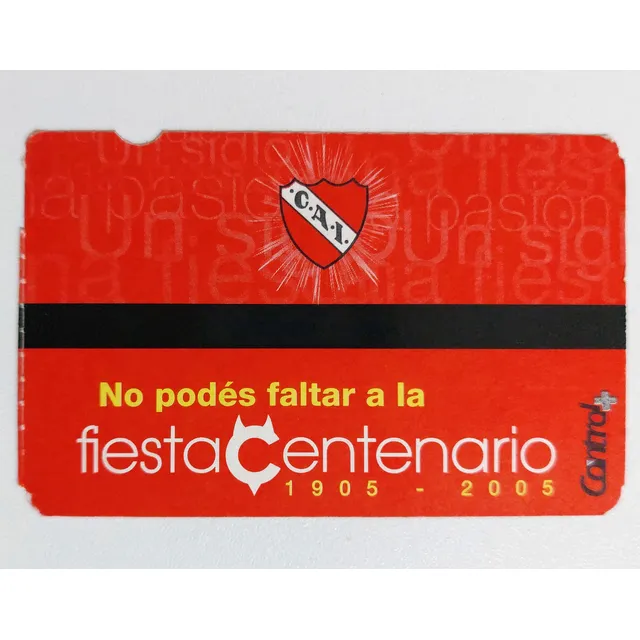 Entrada Fiesta Centenario Independiente - River - Año 2005