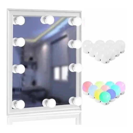 10 Focos Led Usb Luces Vanity Para Espejo De Maquillaje Color De La Luz Blanca