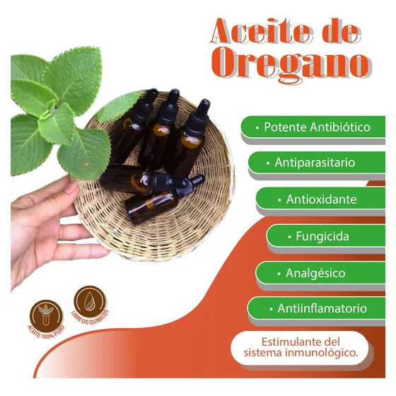 Aceite De Oregano 100% Organico, Natural Y Esencial
