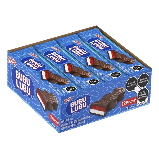 Dulces Ricolino Bubulubu Caja 12 Piezas 35g C/u