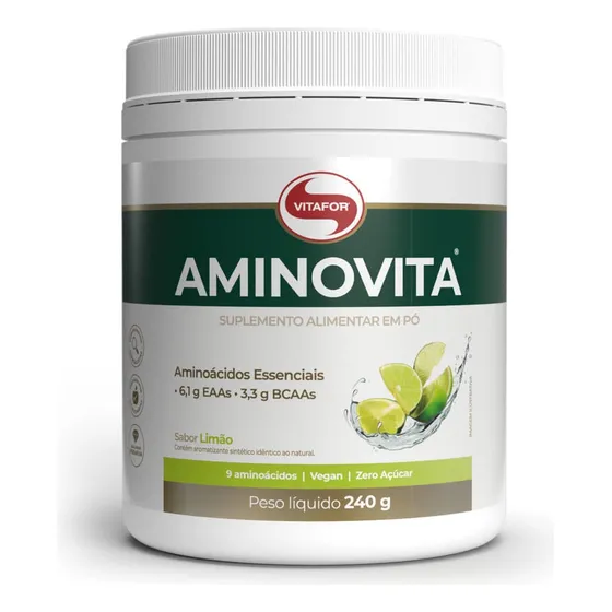 Aminovita Vitafor Vegano 240g Sabor Limão