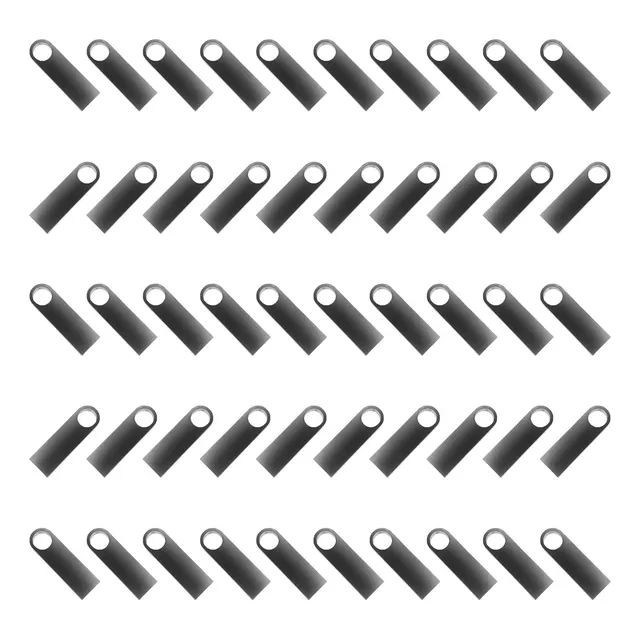 Kit De 50 Memoria Usb 16gb Metálica Plata Bulk Suelta Nueva