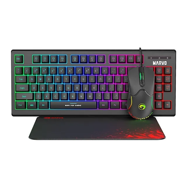 Combo Gamer Marvo Mousepad Mouse Teclado Español