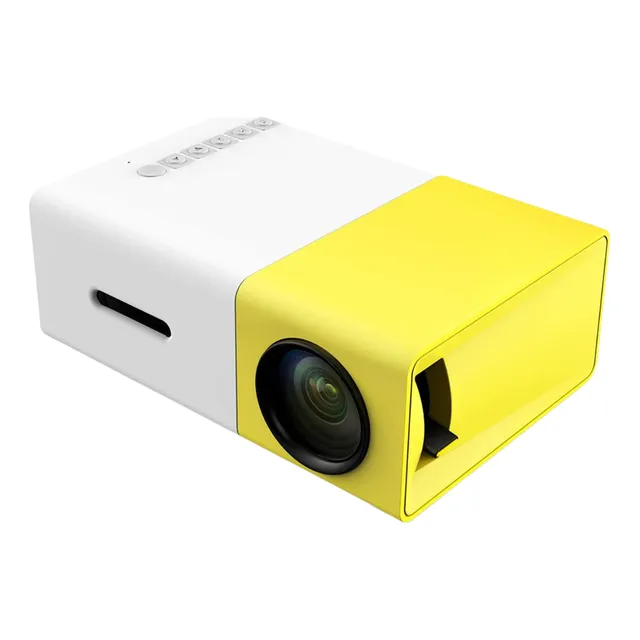 Mini Proyector Video Película Usb Hdmi Amarillo Resolución 3