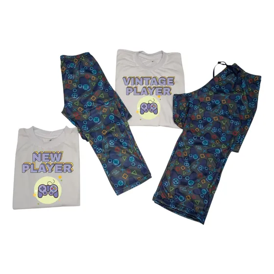 Combo Pijamas Invierno Papa+hijo  Dia Del Padre Play Gamer
