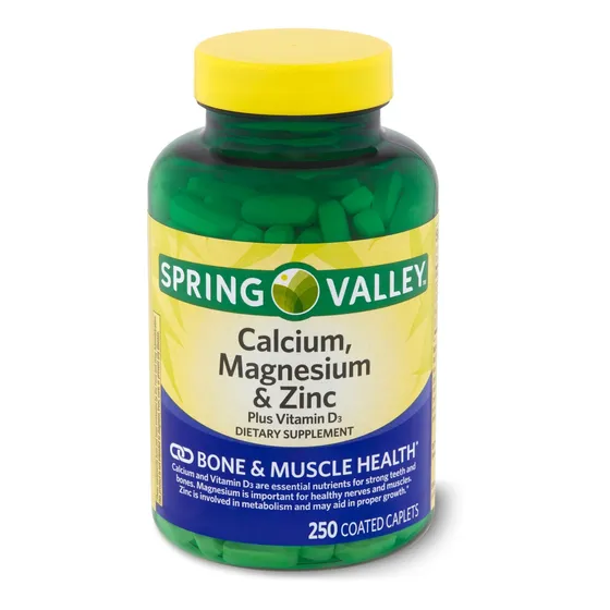 Calcio, Magnesio Y Zinc De Spring Valley Más Vitamina D3