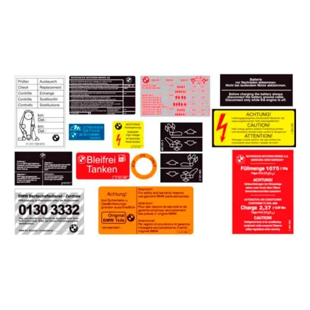 Set Stickers Motor Para Bmw E30 320i/ 323i / 325i