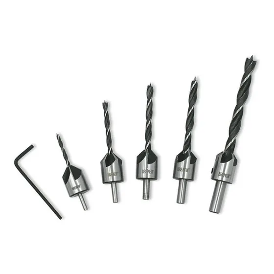 Set Fresas Avellanadora Mecha Bremen Biselador P/ Madera 5pz