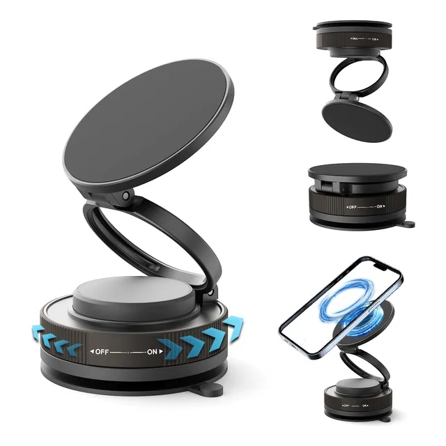 Soporte Para Celular Magnético Con Ventosa, Gira 360 Grados