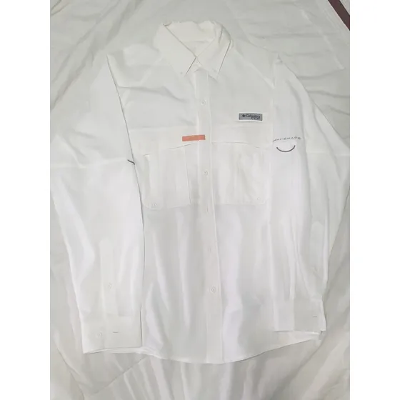 Camisa Columbia Pfg, 100% Original, Blanca