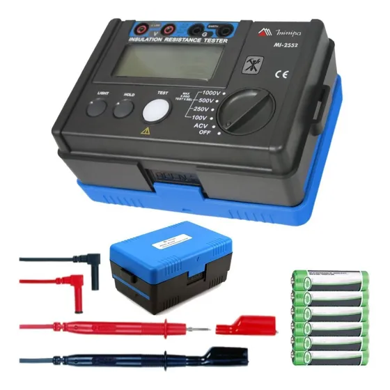 Megômetro Profissional Digital Auto Discharge Minipa Mi-2552