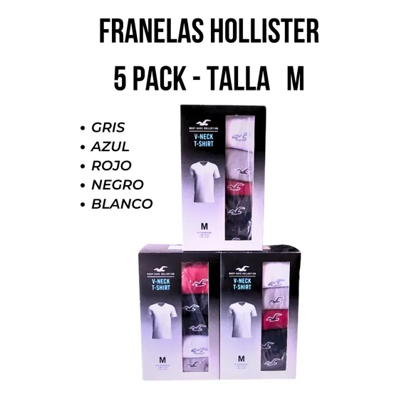 Franela Hollister 100% Original  Paquete De 5