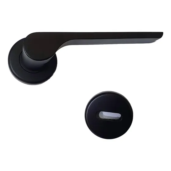 Eos Media Manija Aluminio Negro Mate Para Puerta De Entrada 