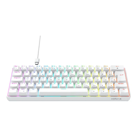 Teclado Mecânico Gamer Hyrax Thunder Switch Huano Rgb Abnt2