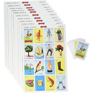 Juego De 2 Don Clemente Loteria Mexicana Jumbo 10 Tablas C/u Juego De 2 Don Clemente Loteria Mexicana Jumbo 10 Tablas C/u