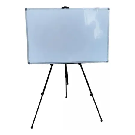 Pizarra Blanca Con Atril Metálico Plegable 90x60cm