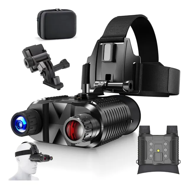 Binoculares Nv8160 Visión Nocturna Recargables Correa Cabeza