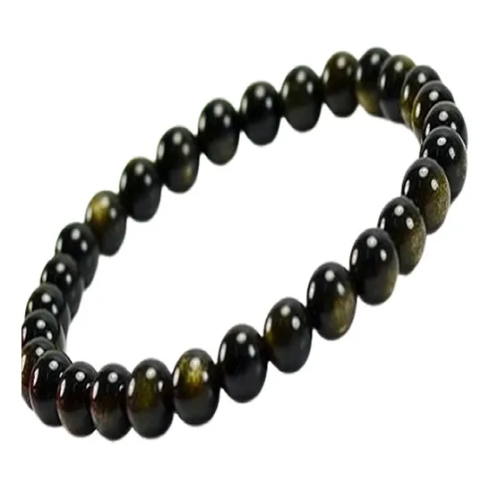 Pulsera Obsidiana Lluvia De Oro