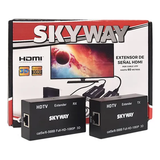 Skyway Sk-hdext Extensor Hdmi/rj45 Negro
