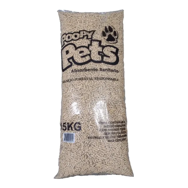 Pellet De Madera Aserrin Compactado X 15kg Piedrita Sanitari