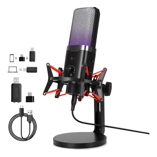 QuadCast S HMIQ1S-XX-RG/G 新品 Microfone Gamer Hyperx Quadcast S Hmiq1s-xx-rg/g | Frete grátis