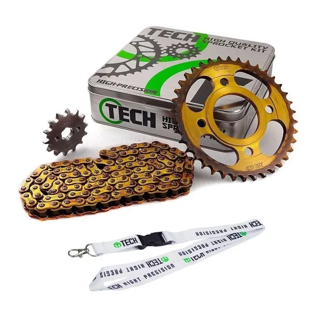 Kit Transmision Tech Zanella Rx 150 38-15 C/cadena Ref Oro 