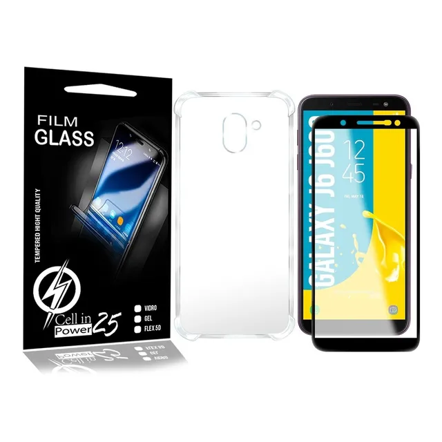 Capinha + Película Full 3d Para Samsung Galaxy J6 J600 5.6