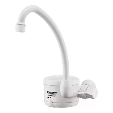 Torneira Elétrica Loren Easy Branca Parede127v 4800w Lorenzetti Branco Gloss 127v 50 Hz/60 Hz