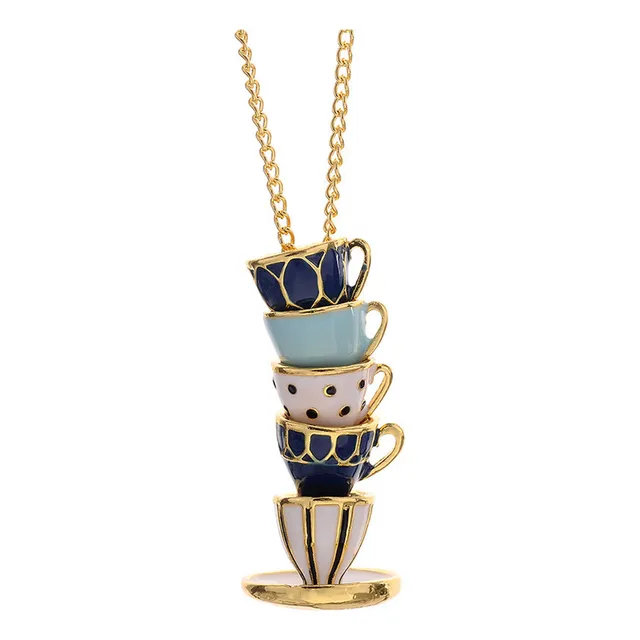 Hermoso, Nuevo Y Moderno Collar Para Té De La Tarde, Regalo