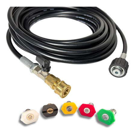 Bico Registro Engate Rápido 10mt Mangueira Lavadoras Karcher Bico Registro Engate Rápido 10mt Mangueira Lavadoras Karcher