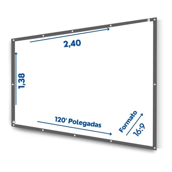 Telão De Projeção,120 Polegadas Tela Lona Dobravel Projetor 