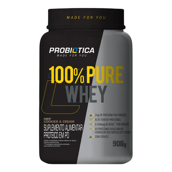 Whey Protein 100% Pure 900g Pote - Probiotica