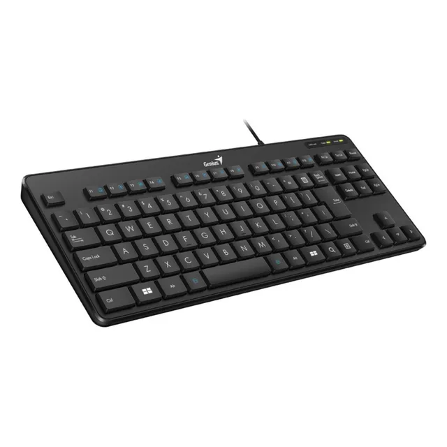 Teclado Mini Compacto Usb Genius Luxemate 110 Español Color Del Teclado Negro