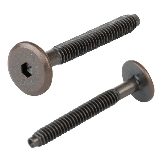 Tornillo Conector Union Bronce Muebles 5cm X 1/4 10pzs