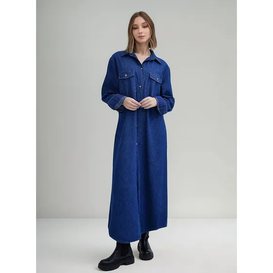 Camisa/vestido Maxi De Jeans