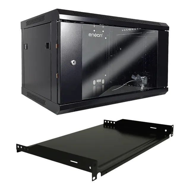 Gabinete Para Pared Metalico Enson 6u Y Charola De 1 Unidad