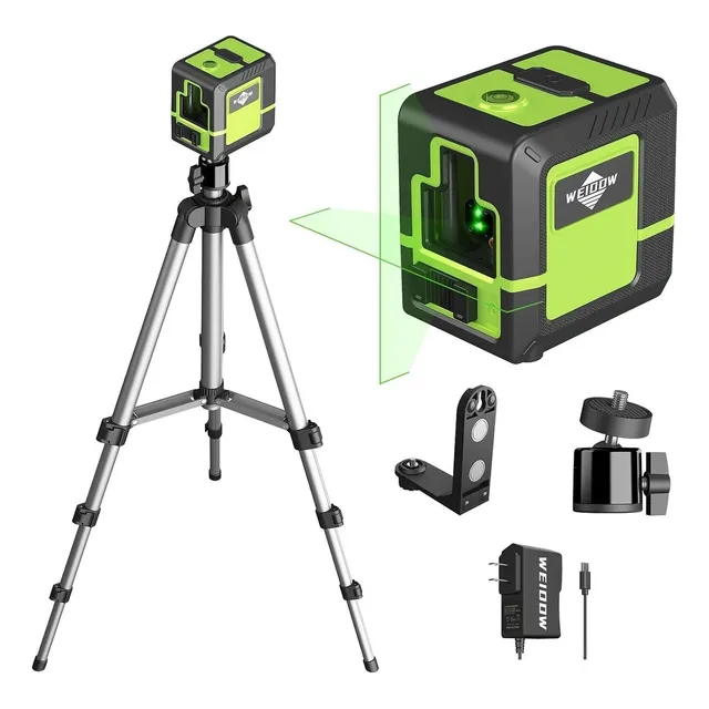 Weiddw Nivel Laser De Linea Cruzada Con Tripode De 1 M